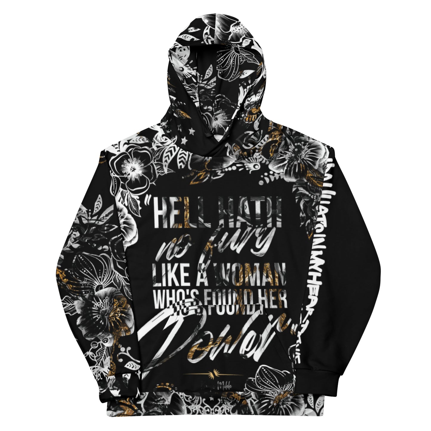 “Powerful - Black” x ZZKG Hoodie-Black