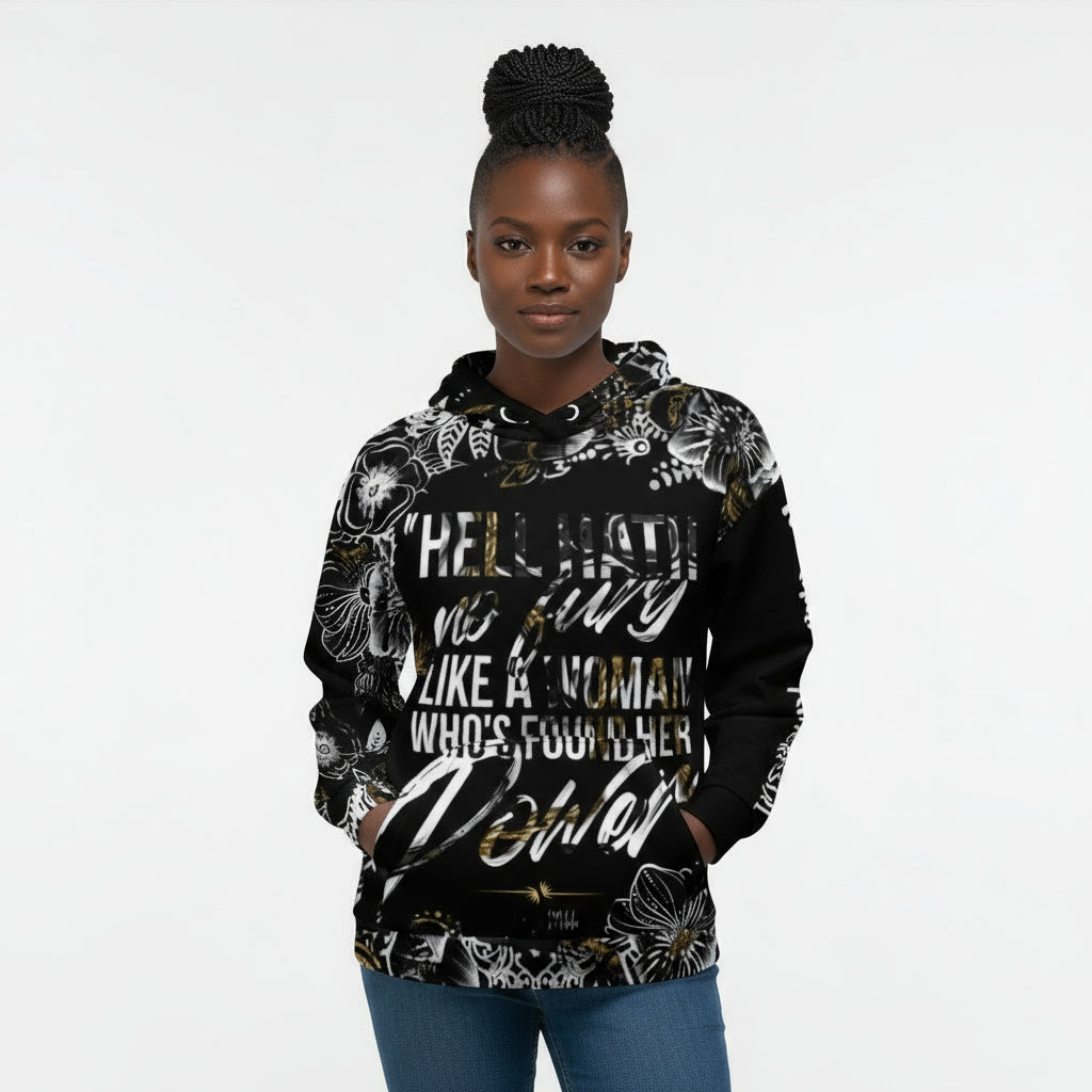 “Powerful - Black” x ZZKG Hoodie-Black