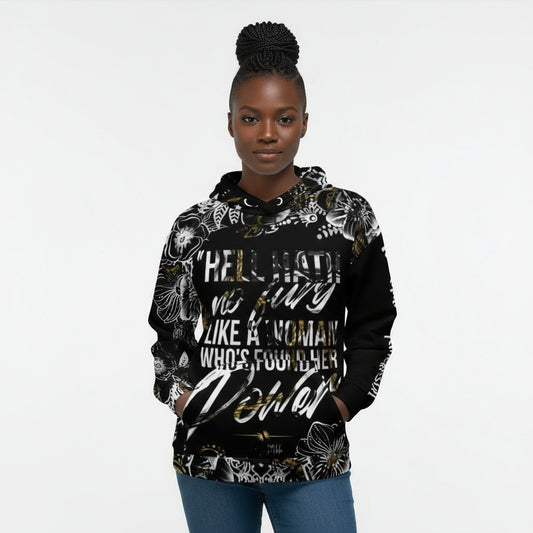 “Powerful - Black” x ZZKG Hoodie-Black