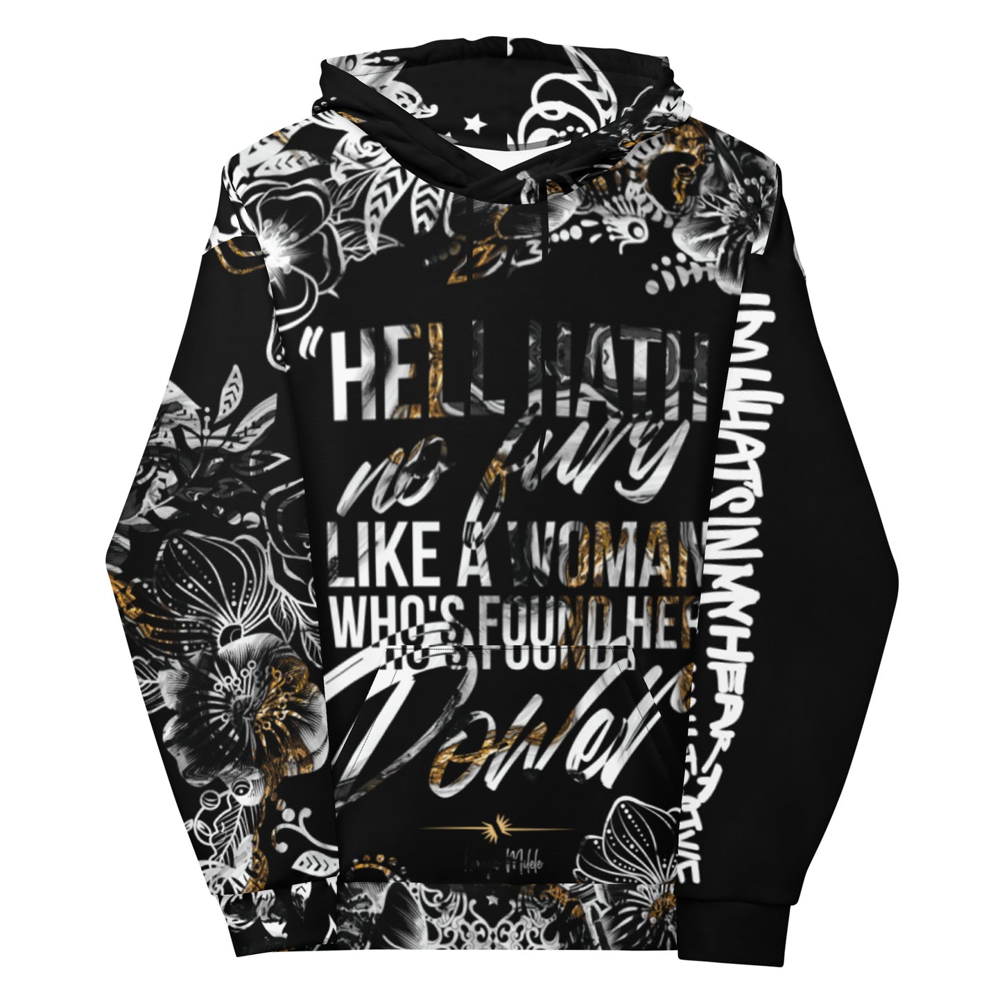 “Powerful - Black” x ZZKG Hoodie-Black