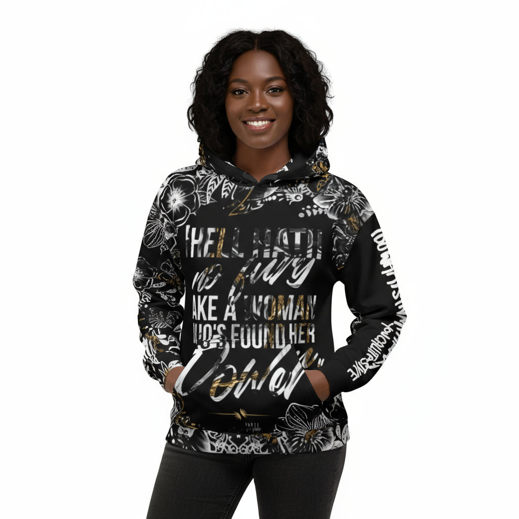 “Powerful - Black” x ZZKG Hoodie-Black