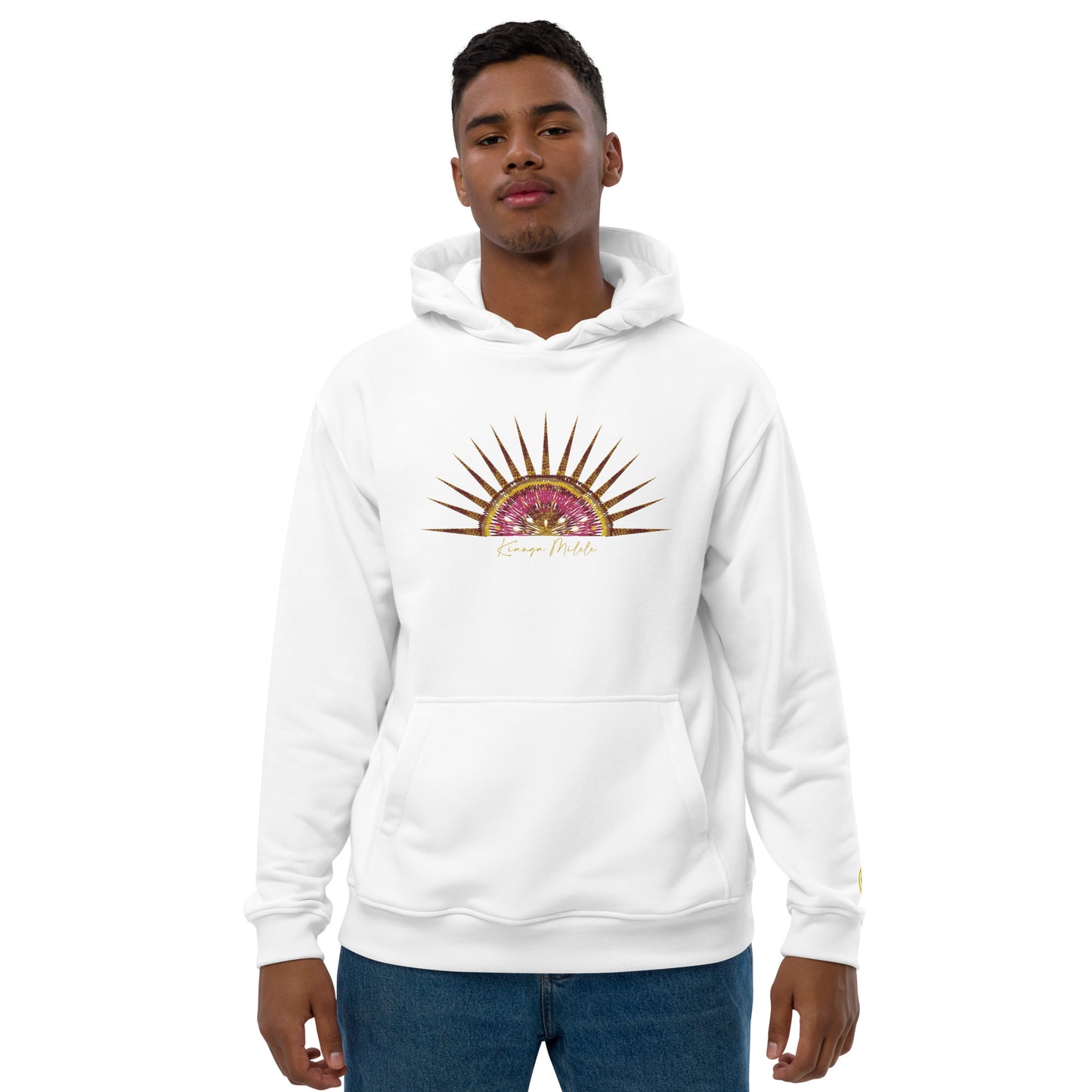 Hoodie - Embroidered Sun Melon